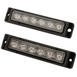 Set 2 stroboscoape auto LED dreptunghiulare Prime 2x6 LED-uri  